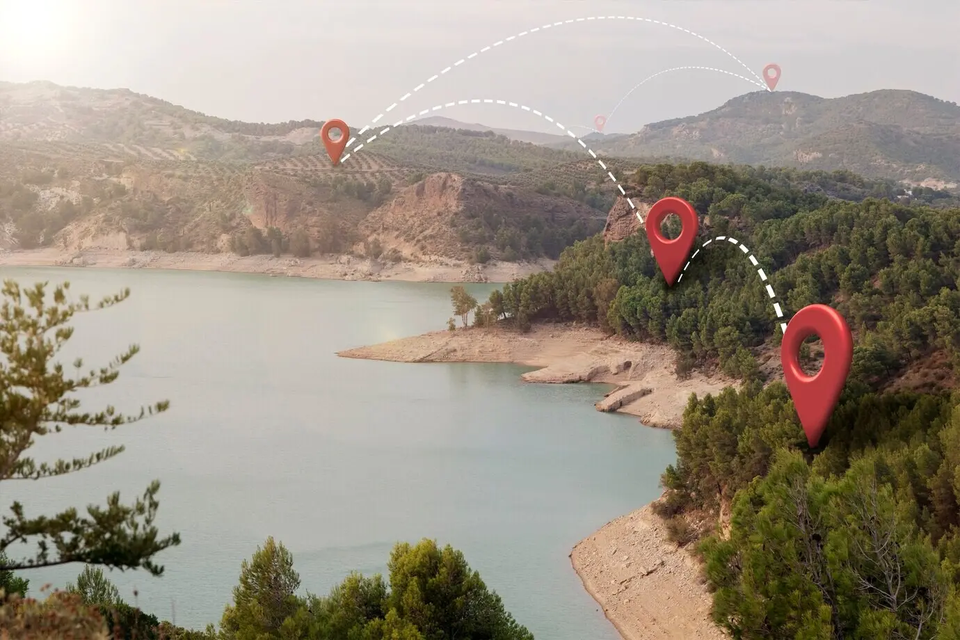Location markers in nature